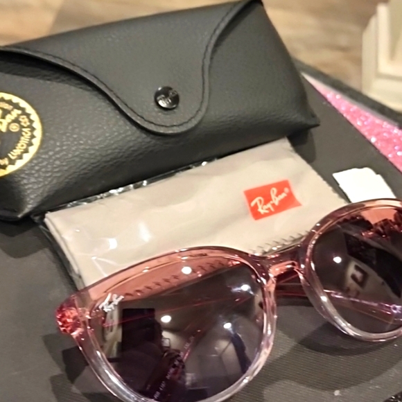 Ray-Ban Emma 59 MM Cat Eye Sunglasses- Light Brown/Gradient Violet - Picture 11 of 12